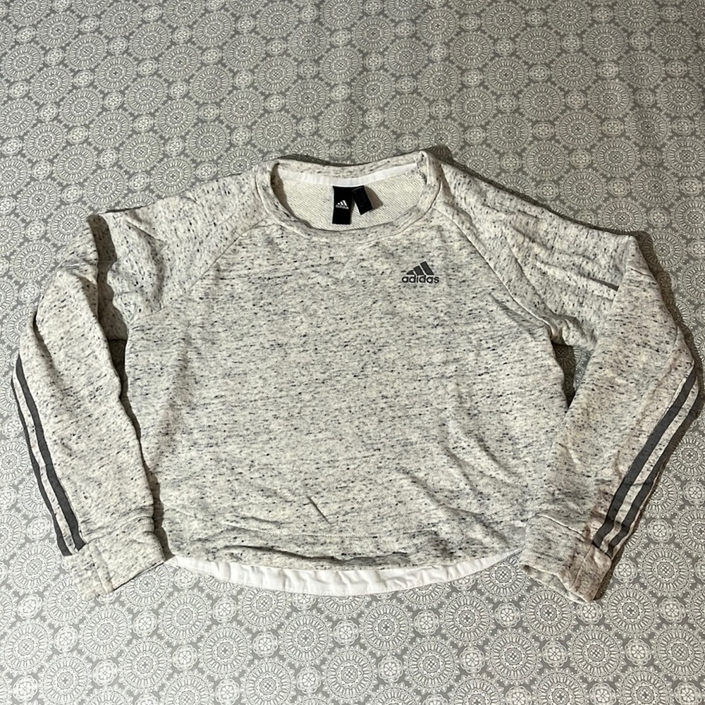 Adidas slightly cropped pull over